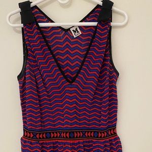zigzag ribbed knit dress